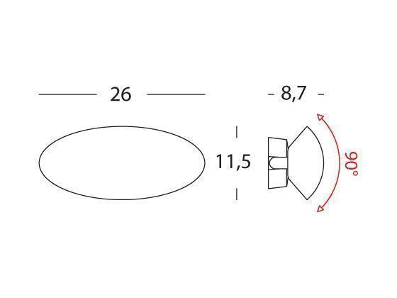 Applique da Esterno a LED 9W 4000K Sovil Bianco