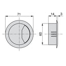 Set di 20 Passacavi da Incasso Ø6 cm in Plastica Emuca Grigi
