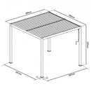 Pergola Bioclimatica 4x4 m in Alluminio Grigio scuro