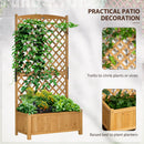 Fioriera da Giardino 90x45x180 cm con Traliccio in Legno d'Abete Giallo