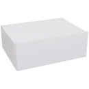 Comodino Sospeso Moderno 40x30x15 cm con Cassetto in Legno Bianco   