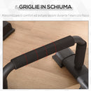 Set 2 Barre per Dip Parallele 36x25x20 cm Impugnatura Antiscivolo in Acciaio Nero 