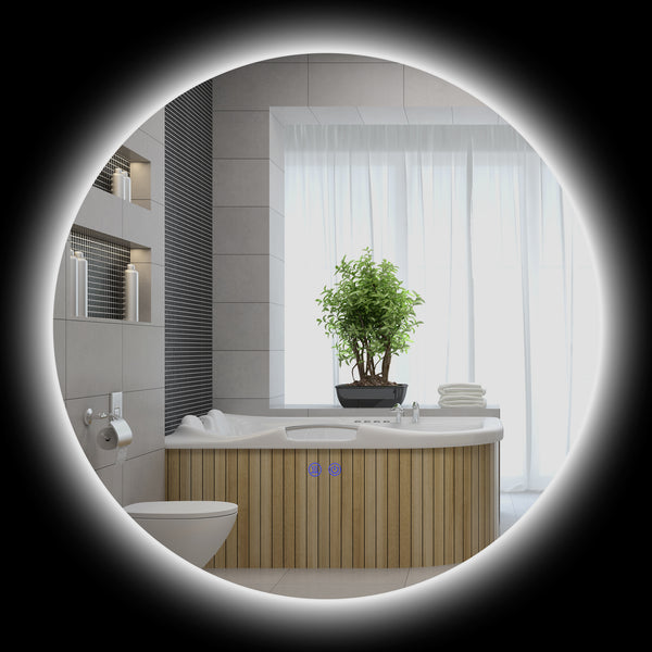 Specchio Bagno Rotondo Ø70 cm con Luci LED  3 Tonalità Interruttori Touch e Design Antiappannamento online