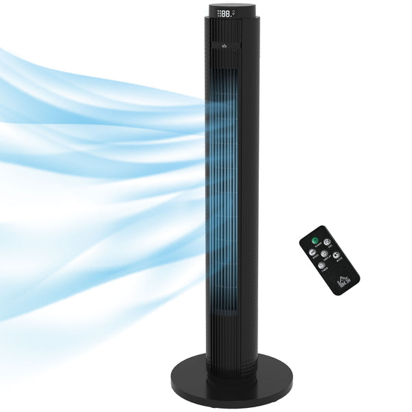 online Ventilatore a Torre 45W a 4 Modalità e 3 Velocità con Timer da 12h Ø31.5x96 cm in ABS Nero