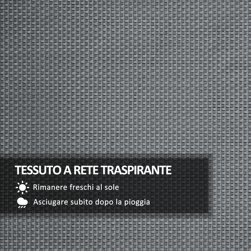 Coprisedile per Dondolo da Giardino 115x48x48cm in Tessuto a Rete Grigio Chiaro-4