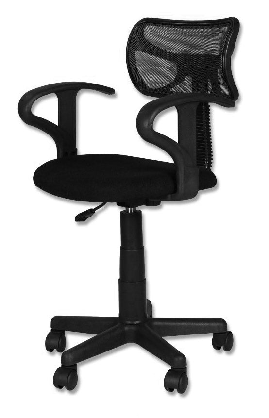 Sedia Poltrona Operativa in Tessuto Vandi Nera