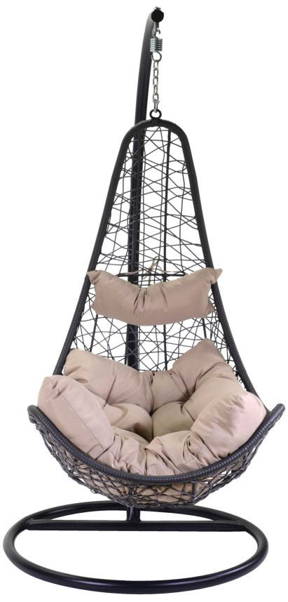 prezzo Amaca Dondolina da Giardino in Acciaio e Polyrattan Grigio