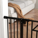 Cancelletto per Cani 74-100x76 cm 4 Viti Regolabili e Nastro Adesivo in Metallo e Plastica Nero      