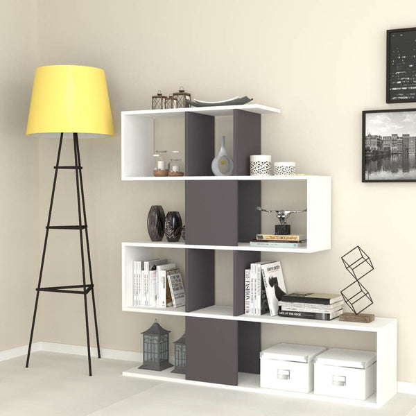 Libreria bifacciale Aktif 145x145x29 cm bianco ghisa online