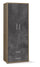 Armadio 2 Ante 2 Cassetti 71x182x41 cm Noce Stelvio/Ossido Nero