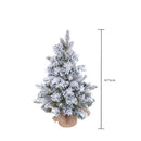 Mini Albero di Natale Decorativo con Glitter 19 cm Abete Verde