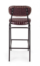 Sgabello Bar Debbie Bordeaux Vintage Imbottito in Similpelle
