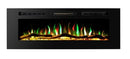 Camino Elettrico da Incasso 46,5x91,4x12,1 cm Effetto Fiamma 1500W Amadeo 36 Nero