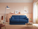 Divano Letto 3 Posti 186x92x96 cm in Tessuto Blu