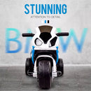Moto Motocicletta Elettrica per Bambini 6V con Licenza BMW S1000RR Blu