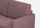 Divano Angolare 6 Posti 281x221x85 cm Karay in Tessuto Prugna