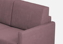 Divano 2 Posti 138x85x85 cm Karay in Tessuto Prugna