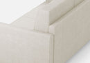 Divano Angolare 7 Posti 281x281x85 cm Karay in Tessuto Latte