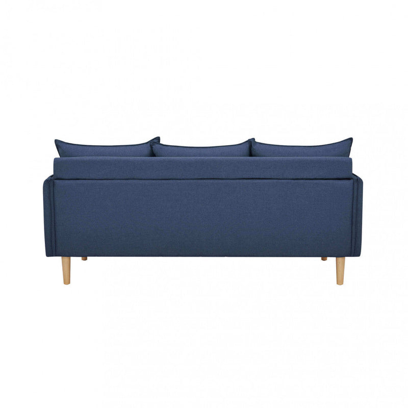 Divano 3 Posti Florin 188x84x51 h cm in Tessuto Blu