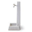 Fontana da Giardino Senza Rubinetto in Cemento Granulato di Marmo Oslo Grigio