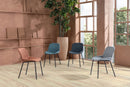 Set 4 Sedie 57x46xH80 cm in Tessuto Eva Grigio Chiaro