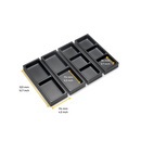 Set Organizer per Cassetti da Bagno Laterali in Plastica Emuca Tidy Grigio Pietra