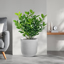 Vaso da Esterno Interno Design Cilindrico Ø35x34 cm Raffaello in Resina Bianco 