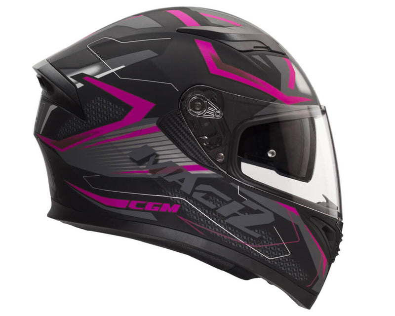 Casco Integrale per Scooter Visiera Lunga CGM Mach 2 316G Fucsia Fluo Opaco Varie Misure