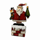 Babbo natale in legno con 7 led cm 28x3xh43