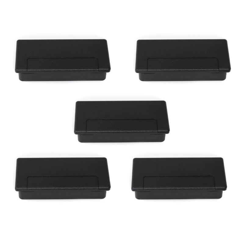 Passacavi da Tavolo Plasquare 1 Imballo 5 Pezzo Plastica Nera Tecnoplastica Emuca