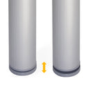 Gamba Regolabile per Tavolo Ø80 mm in Alluminio Anodizzato Opaco Alluminio Emuca