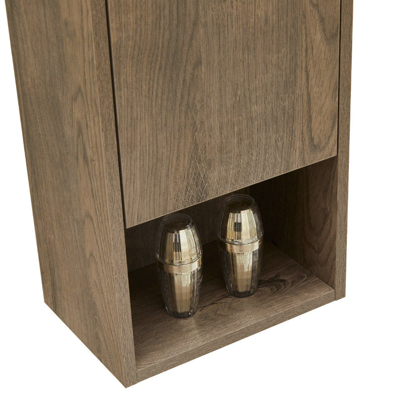 Mobile a Colonna per Bagno 30x20x100 cm in MDF Rovere