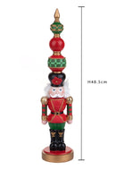 Soldato Schiaccianoci Natalizio con Puntale H48,5 cm in Resina