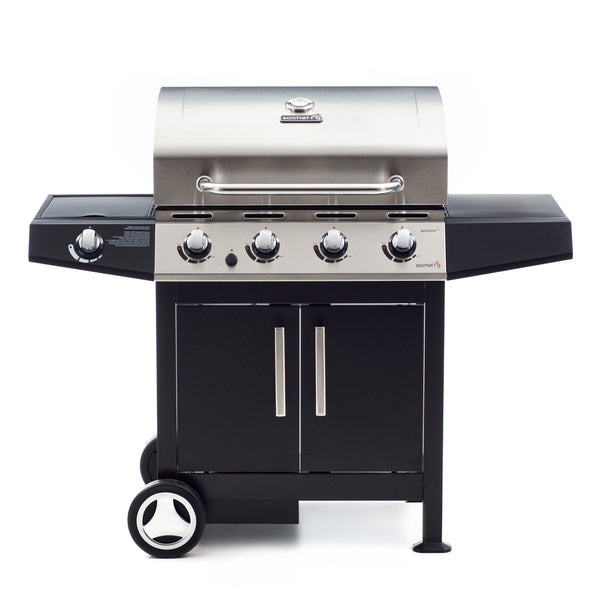 sconto Barbecue a Gas GPL Pietra Lavica 4 Fuochi 14kW con Fornello Laterale Sochef Golosone 4