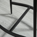 Set 2 Sgabelli da Bar in Stile Industriale 48,5x38,5x68,5 cm in Finta Pelle Nero e Marrone   