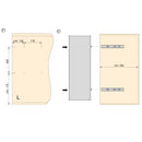 Specchio Estraibile per Armadio 34x100 cm Emuca Moka