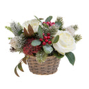 Set 2 Centrotavola con Peonie Ø25 cm Bianco