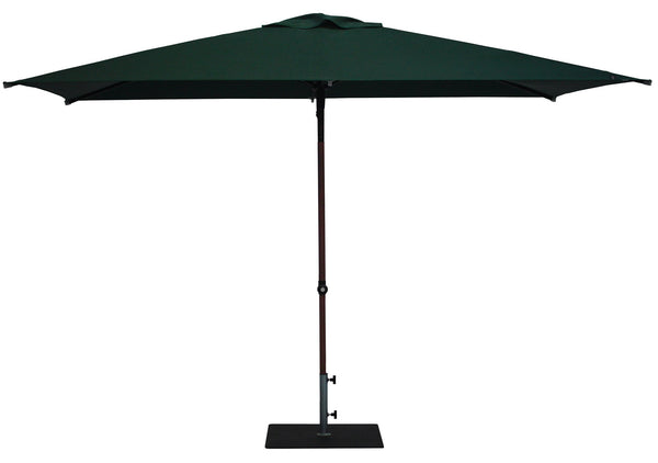 Ombrellone da Giardino 3x2 m Palo Ø38 mm in Alluminio Effetto Legno Tessuto Poliestere Trend Wood Verde prezzo