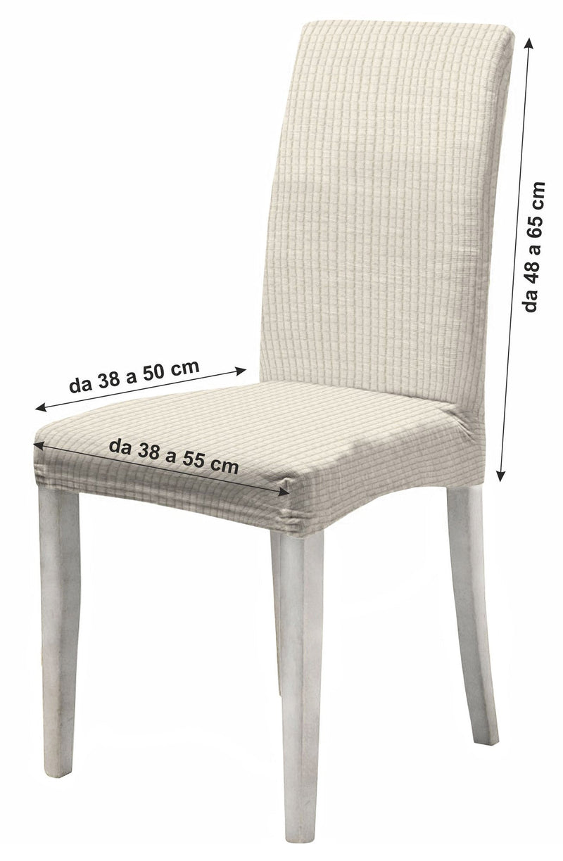 Set 2 Coprisedie con Schienale Elasticizzati in Poliestere Leslie Grigio Scuro 