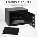 Cassaforte a Mobile Elettroinica a Batteria 38x30x30 cm in Acciaio Nera