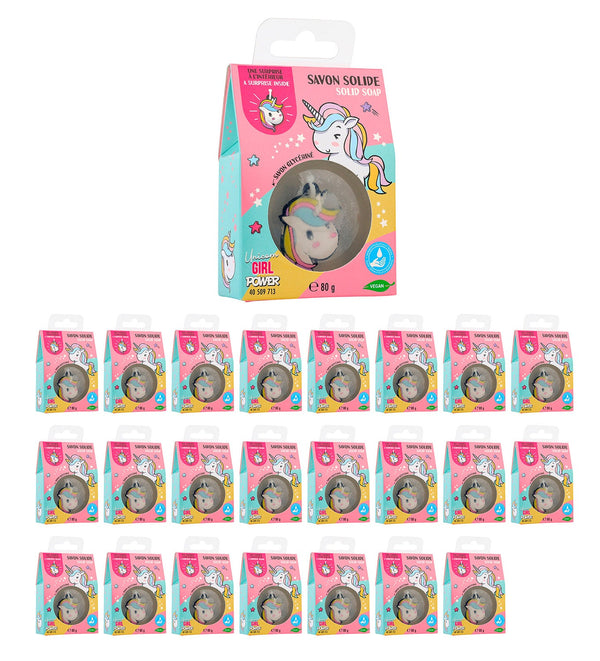 prezzo Set 24 Saponette Unicorno per Bambini 80 gr con Sorpresa Portachiavi Interno