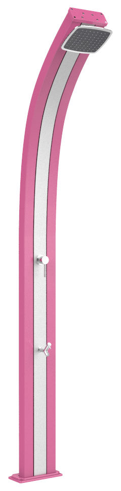 Doccia da Esterno Giardino Miscelatore e Lavapiedi Arkema Spring Fascia Inox Fuxia prezzo