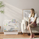 Gabbia per Criceti a 4 Livelli 78x45x73 cm con Tubi e Accessori in Metallo PP e PS Bianco  
