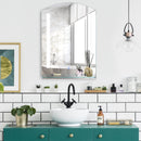 Specchio Bagno 50x15,1x70 cm con Luce LED Mensola e Struttura in Alluminio