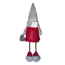 Gnomo di Natale H50 cm con Luce Grigio e Rosso