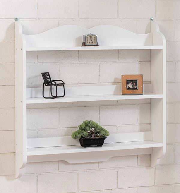 sconto Piattaia in Legno 80x16x86 cm Bianco