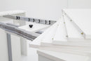 Consolle Tavolo Allungabile in Melamina 42/302x95x76cm TFT  Moon Bianco Cenere