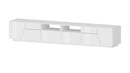 Mobile TV 4 Ante 2 Cassetti 260x43x46 cm Alien Bianco Lucido
