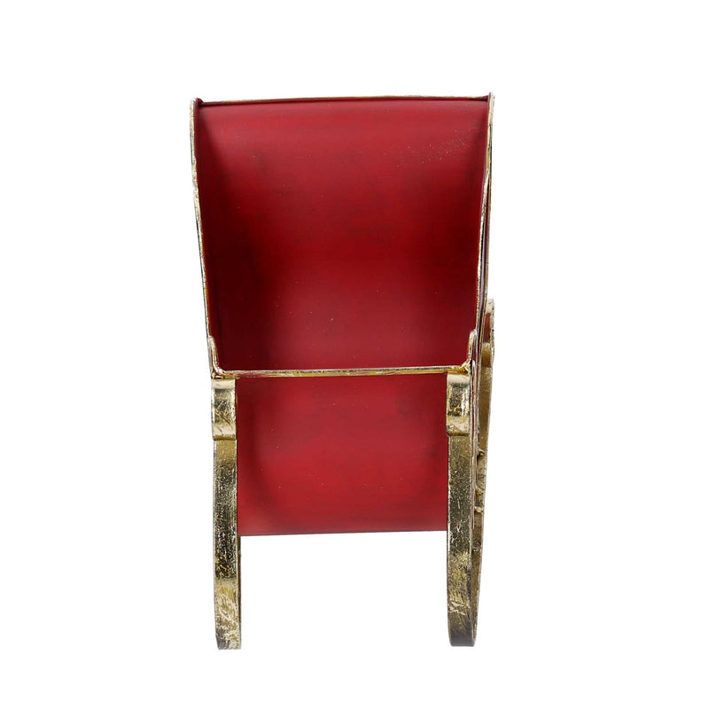 Slitta metallo rosso cm 35,5x17,8xh20,3