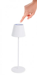 Lampada da Tavolo Ø12x38 cm in Acciaio Bianco